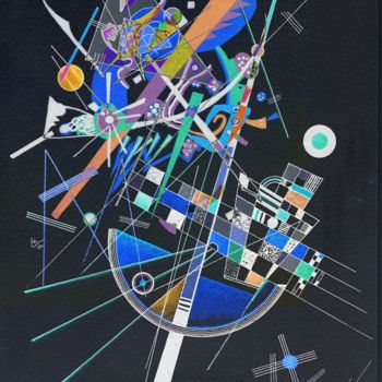Artes digitais intitulada "Kandinsky by night" por Melty, Obras de arte originais, Pintura digital