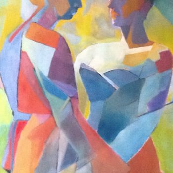 Painting titled "tango" by Mel, Original Artwork, Oil