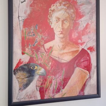 Painting titled "Pompei." by Mel, Original Artwork, Acrylic Mounted on Cardboard