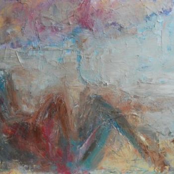 Painting titled "deitada_na_praia_00…" by Maria Emilia Amaral, Original Artwork