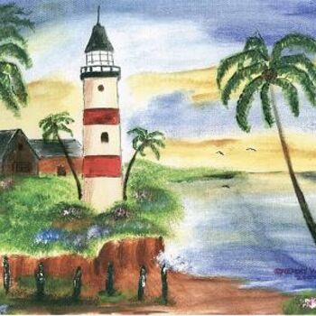 Digital Arts titled "Lighthouse Between…" by Memory Webb, Original Artwork