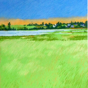 Malerei mit dem Titel "paysage de loire.jpg" von Memto, Original-Kunstwerk, Pastell
