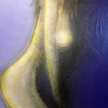 Pintura intitulada "Obscurité" por Mendelart, Obras de arte originais, Óleo