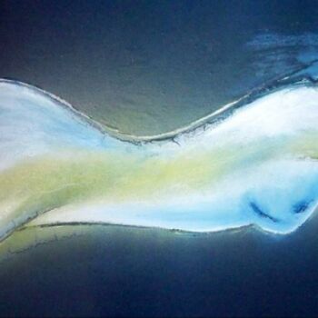 Painting titled "Waves" by Mendelart, Original Artwork, Oil