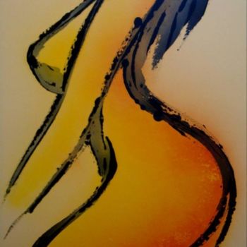 Pintura intitulada "Sun" por Mendelart, Obras de arte originais, Óleo