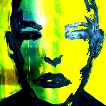 Painting titled "Green Day" by Mendelart, Original Artwork, Oil