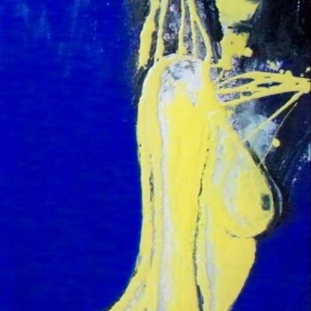 Painting titled "Yellow dreams" by Mendelart, Original Artwork, Oil