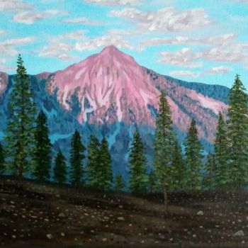 Painting titled "Parrot Peak" by Mendoza Fine Arts, Original Artwork, Acrylic