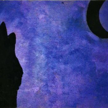 Malerei mit dem Titel "Mitternacht" von Csyny, Original-Kunstwerk, Acryl