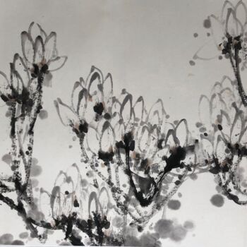 绘画 标题为“玉兰 Magnolia denudata” 由梦石, 原创艺术品, 墨