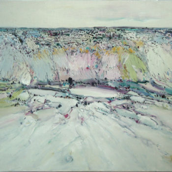 Peinture intitulée "Landscape" par Mengmeng Yue, Œuvre d'art originale, Huile
