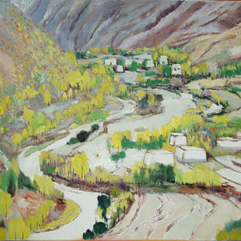 Malarstwo zatytułowany „Beauty Valley” autorstwa Mengmeng Yue, Oryginalna praca