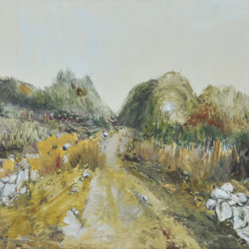 Pintura intitulada "Home Road" por Mengmeng Yue, Obras de arte originais