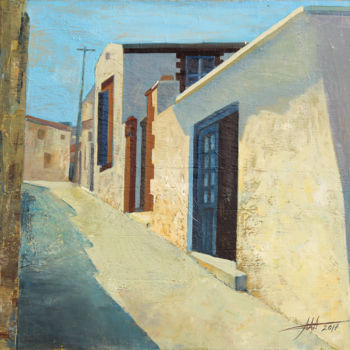 Pintura titulada "Quiet Street" por Anatoliy Menkiv, Obra de arte original, Oleo