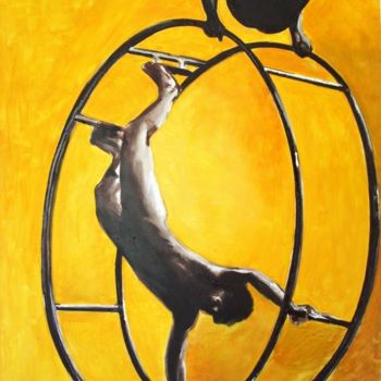 Картина под названием "sospensioni4" - Mennato Tedesco, Подлинное произведение искусства, Масло