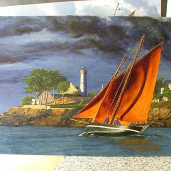 Painting titled "Port Navalo" by Antoni Menu, Original Artwork, Other