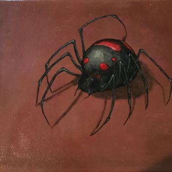 Peinture intitulée "Spider" par Meomer, Œuvre d'art originale, Huile