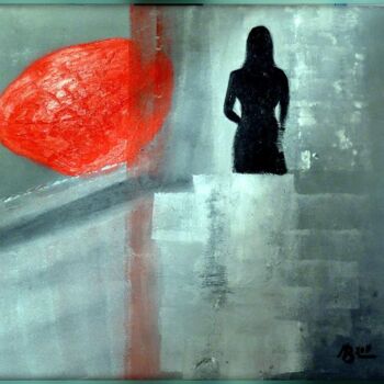 Картина под названием "mujer en silencios" - Mercé Batista, Подлинное произведение искусства, Масло
