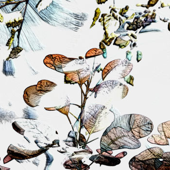 Digitale Kunst mit dem Titel "Winter Garden" von Richard Cresswell Thomas, Original-Kunstwerk, 2D digitale Arbeit