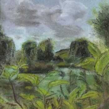 Dessin intitulée "bourgogne" par Sylvia Leroy, Œuvre d'art originale, Pastel