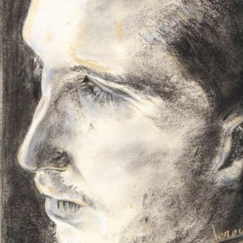 Drawing titled "Julien" by Sylvia Leroy, Original Artwork, Pastel