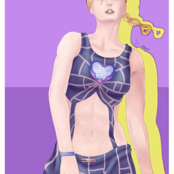 Digital Arts με τίτλο "Jolyne Cujoh (Jojo'…" από Meri, Αυθεντικά έργα τέχνης, Ψηφιακή ζωγραφική