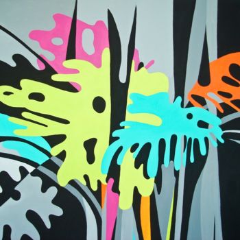 Peinture intitulée "Philodendron" par Brigitte Thonhauser-Merk, Œuvre d'art originale, Acrylique