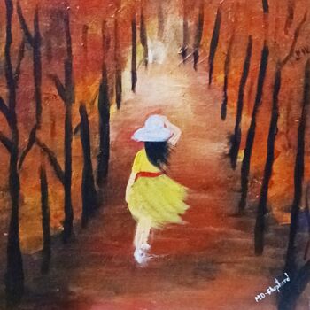 Painting titled "Girl in the Alley" by Merlyn Shepherd'S, Original Artwork, Acrylic