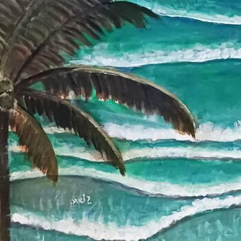 Painting titled "The Serene Sea" by Merlyn Shepherd'S, Original Artwork, Acrylic