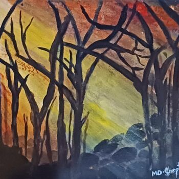 Painting titled "The Sunlit forest" by Merlyn Shepherd'S, Original Artwork, Acrylic