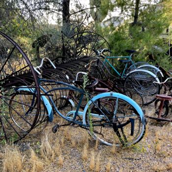 Fotografia intitulada "Cultivating bicycles" por Merrill Orr, Obras de arte originais, Fotografia Manipulada