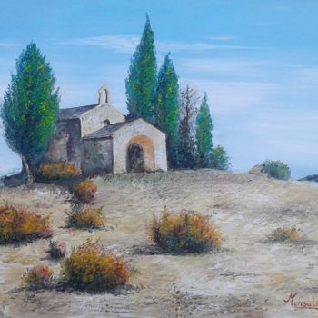 Painting titled "La Chapelle St Sixt…" by Mersali Fadi, Original Artwork, Oil