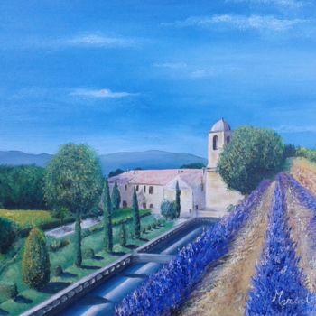 Painting titled "Le couvent des Mini…" by Mersali Fadi, Original Artwork, Oil