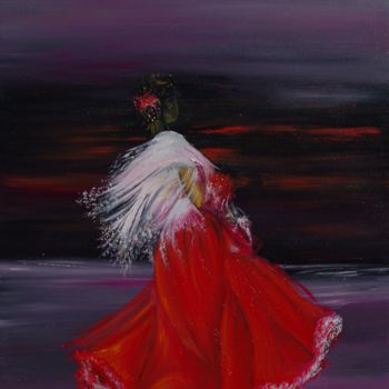 Peinture intitulée "La danseuse" par Mersali Fadi, Œuvre d'art originale, Huile