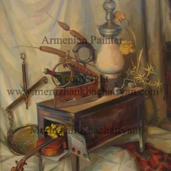 Painting titled "Reassessment of val…" by Meruzhan Khachatryan, Original Artwork, Oil