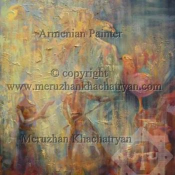 Картина под названием "I am a falcon with…" - Meruzhan Khachatryan, Подлинное произведение искусства, Масло