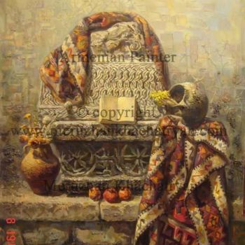 Pintura titulada "The Armenian belief…" por Meruzhan Khachatryan, Obra de arte original, Oleo