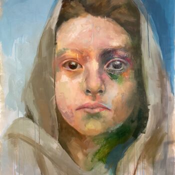 Pintura titulada "'Görünürdün aslında…" por Merve Yüksel Çeltek, Obra de arte original, Acrílico