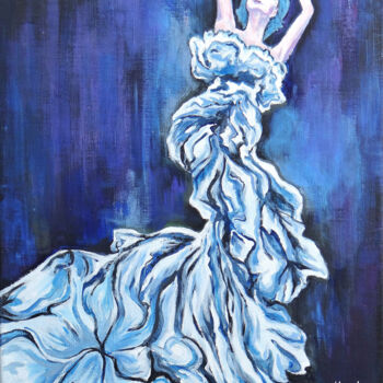 Painting titled "Diva" by Meryl, Original Artwork, Acrylic