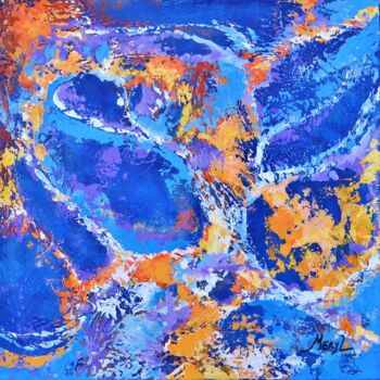 Schilderij getiteld "Turbulences" door Meryl, Origineel Kunstwerk, Acryl