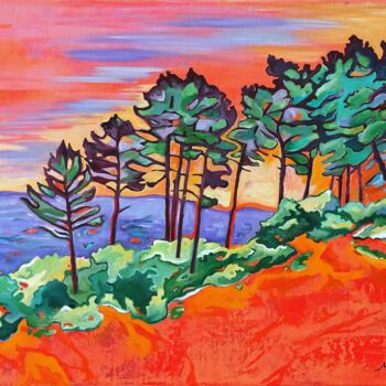 Pintura intitulada "Roussillon, terre d…" por Meryl, Obras de arte originais, Óleo