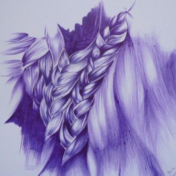 Dessin intitulée "cheveux aux endives" par Marie Bersillon, Œuvre d'art originale