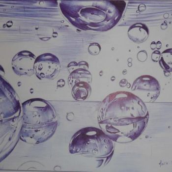 Рисунок под названием "planète bulles" - Marie Bersillon, Подлинное произведение искусства, Другой