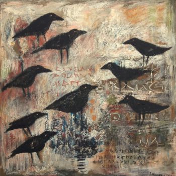 Malarstwo zatytułowany „we love  birds” autorstwa Silvia Messerli, Oryginalna praca, Akryl