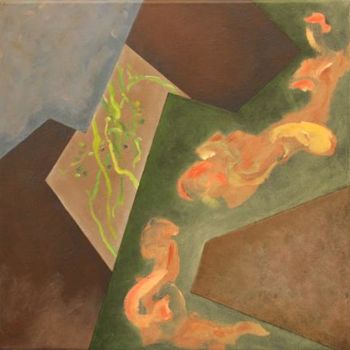 Malerei mit dem Titel ""Encarnaciones II"" von Manolo Messía, Original-Kunstwerk, Öl