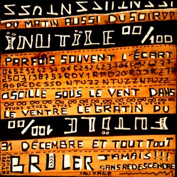 Peinture intitulée "Tout bruler" par Meta Shp, Œuvre d'art originale, Acrylique