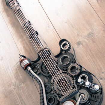 Sculpture titled "Guitare Art Metal S…" by Metal Art Factory, Original Artwork, Metals