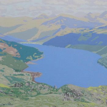 Painting titled "High Above Loch Goil" by Malc, Original Artwork, Acrylic