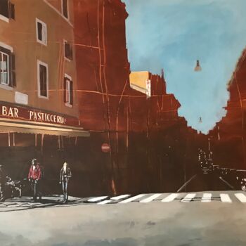 Painting titled "Snack Bar" by Mette Fabricius, Original Artwork, Acrylic