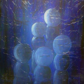 Peinture intitulée "Tombe la nuit" par Jean-Claude Meyer, Œuvre d'art originale